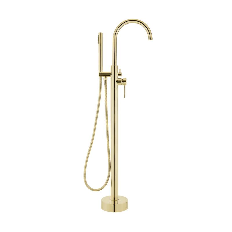 Dieppe Freestanding Bathtub Faucet In Brushed Gold - 14x37 - 14x37 - Gold