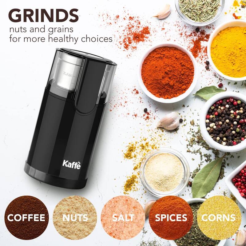 Kaffe Electric Blade Coffee Grinder Removable 4.5oz 14-Cup Capacity