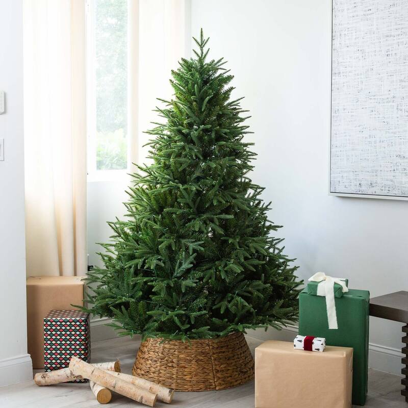 Pre-lit Full Edmonton Fir Artificial Christmas Tree - 6’ - Dual Color LED Lights