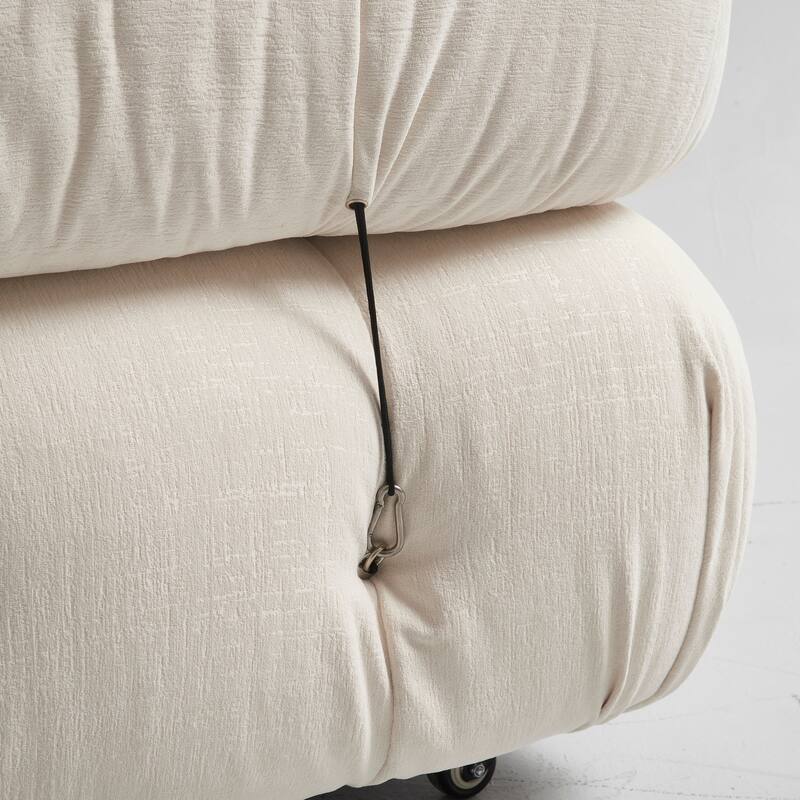 Armless Modular Chair with Locking Wheels