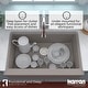 preview thumbnail 66 of 65, Karran Farmhouse/Apron-Front Quartz Single Bowl Kitchen Sink Kit