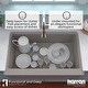 preview thumbnail 26 of 62, Karran Farmhouse/ Apron-front Quartz Single Bowl Kitchen Sink