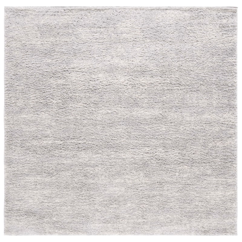 SAFAVIEH, Berber Shag Marije 1.25-inch Thick Rug - 10' Square - Grey/Ivory