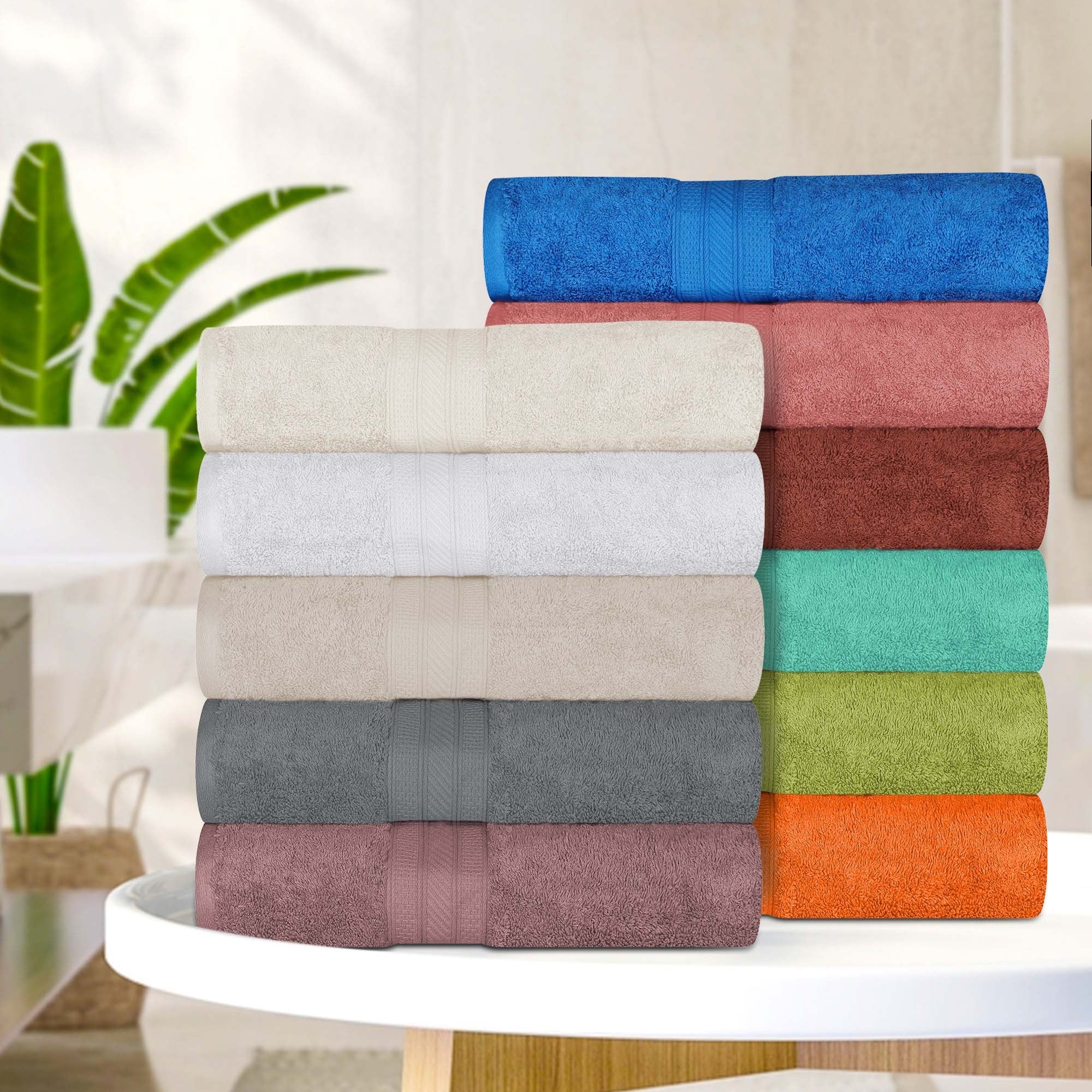 Superior Ultra-Plush 4-Piece Long Staple Cotton Bath Towel Set, Allure 