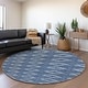 preview thumbnail 80 of 143, Premium Washable Super Soft Geo Diamonds Mayfield Rug Navy - 8' x 8'