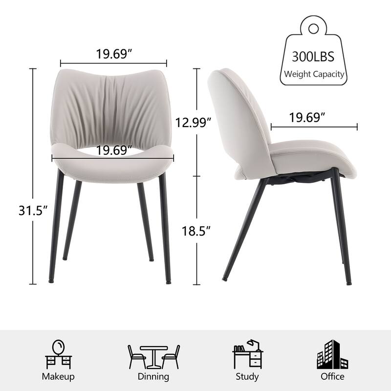 Modern Dining Kitchen Chairs Set of 2 Loads up to 300lbs