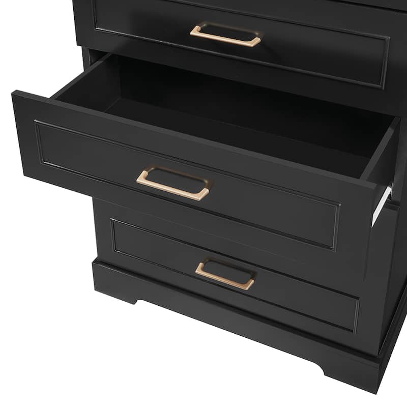 72.2"Tall Freestanding Bathroom Cabinet With 3 Drawers (Partitioned, Standard, Deep), Adjustable Shelf,Soft-Close Doors