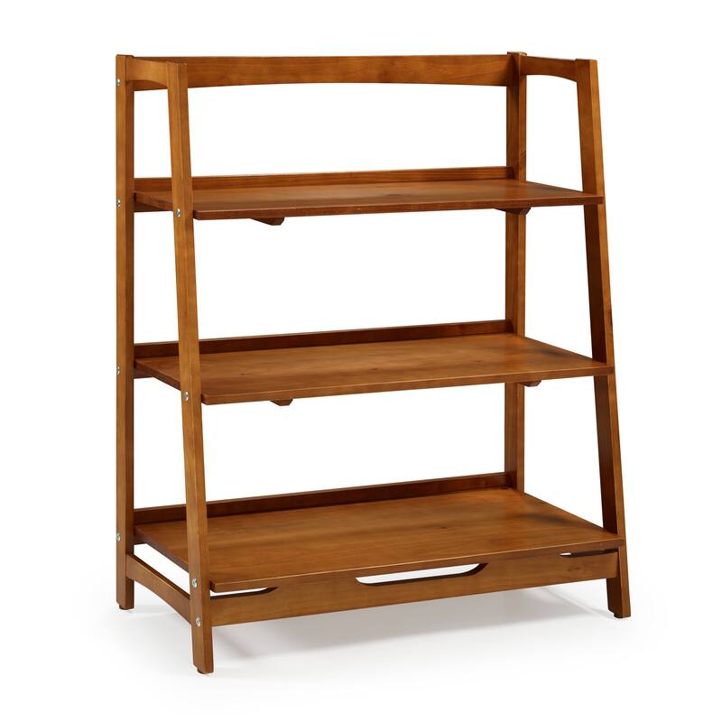 Mid Century Solid Wood Open Shelving Unit