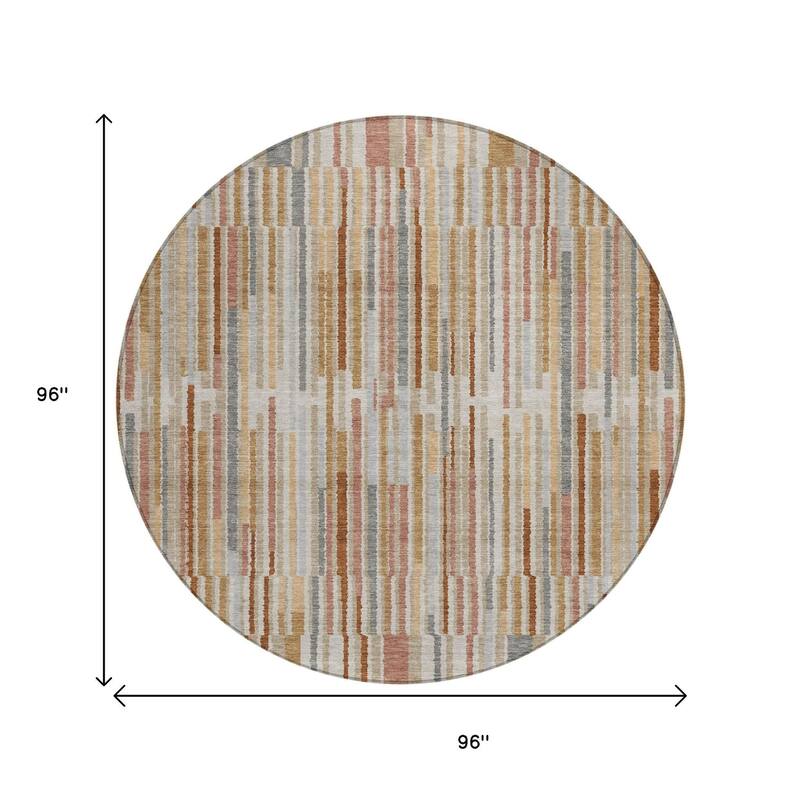 HomeRoots Striped Transitional Rectangle Outdoor Rug