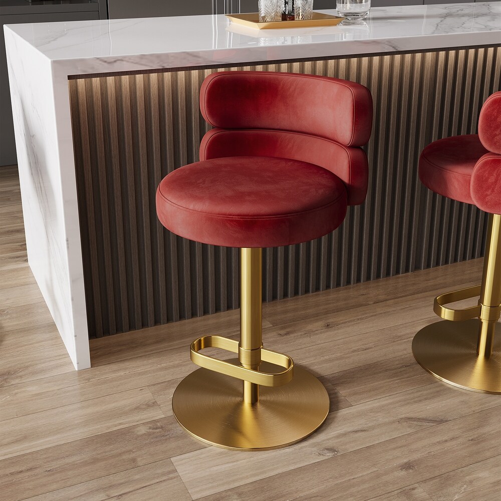 Red Velvet Counter and Bar Stools Bed Bath Beyond