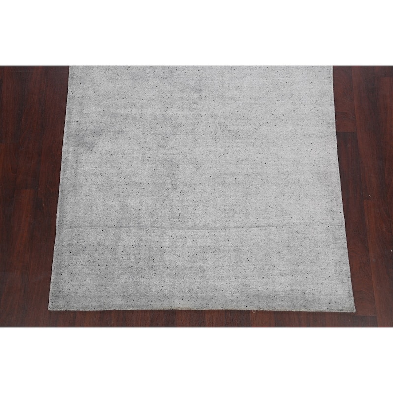Solid Modern Gabbeh Oriental Area Rug Wool Hand-knotted Carpet - 4'11" x 7'10"