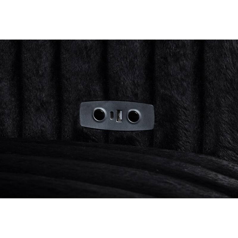 Jacana Corduroy Upholstered Dual Power Chaise Sofa