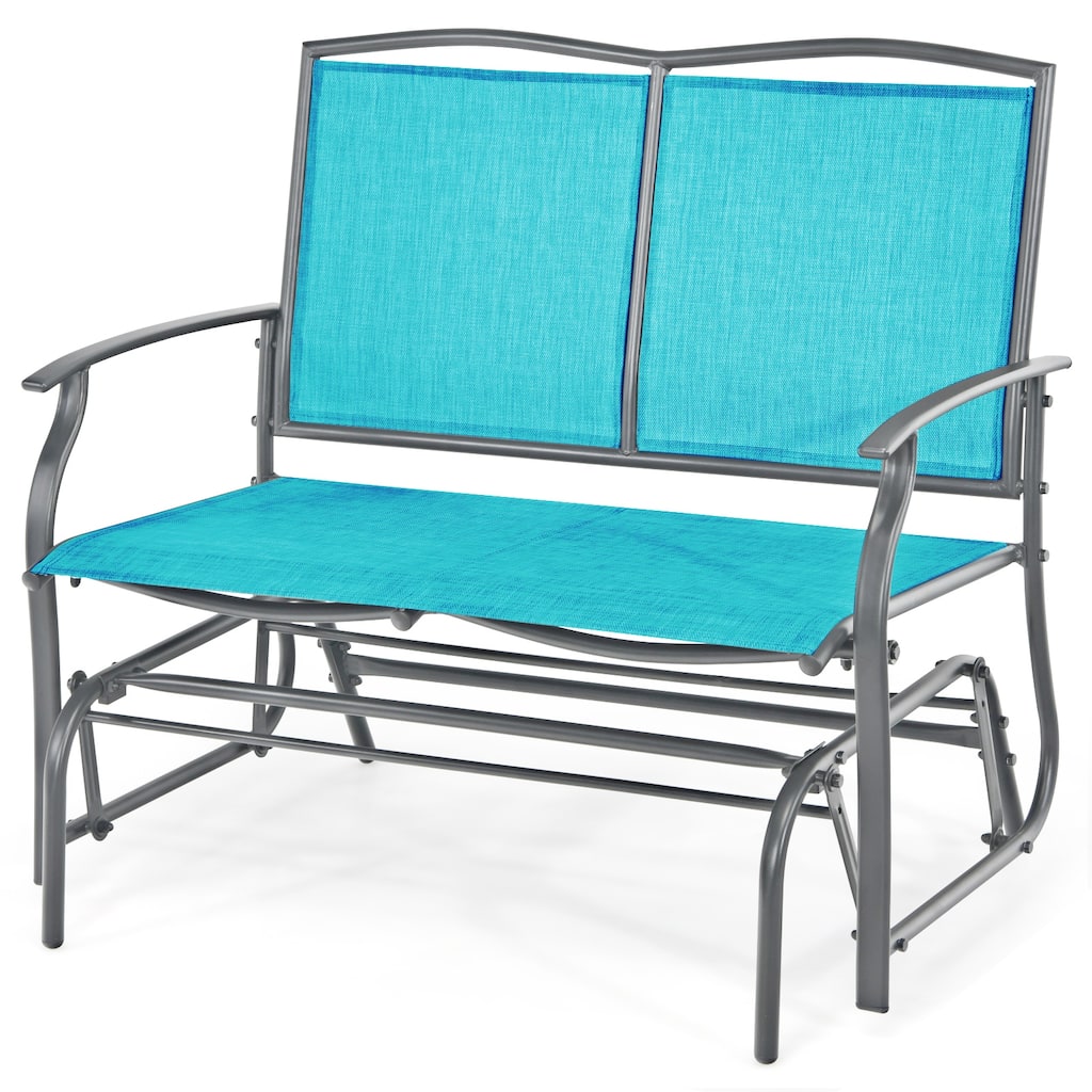 Gymax Patio Glider Rocking Bench Double 2 Person Chair Loveseat Garden
