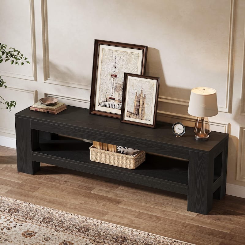 TV Stand, Media Console with Storage Shelves, Entertainment Center Television Console Accent Cabinet for Living Room, Bedroom