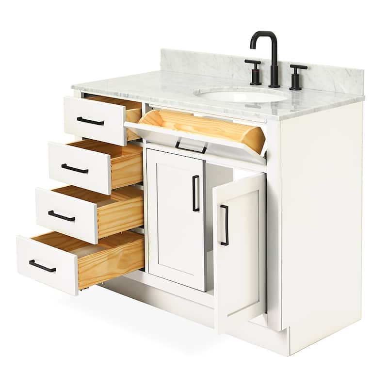 Ariel T043SRCW2OVO Hepburn 43" Free Standing Single Basin Vanity Set