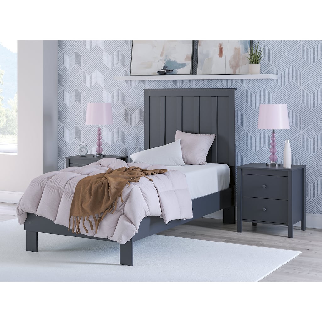 Signature Design by Ashley Simmenfort Dark Blue Platform Bed