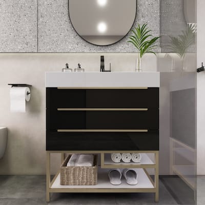 Noble 30" Free Standing Vanity with Reinforced Acrylic Sink - 30" Width