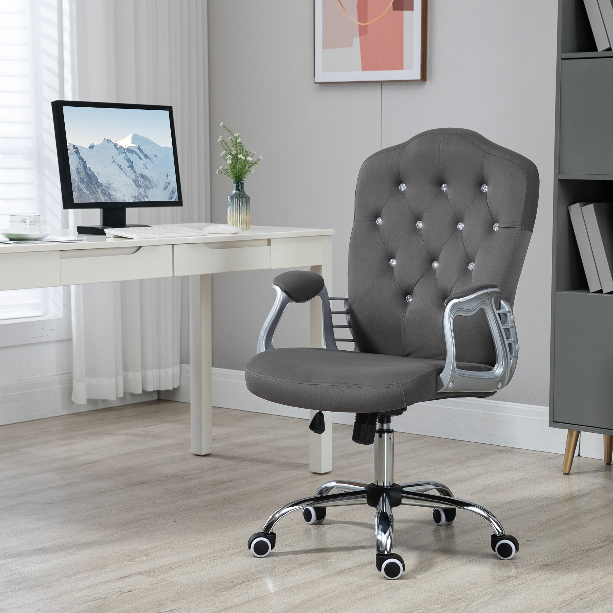 Vinsetto tufted deals desk chair