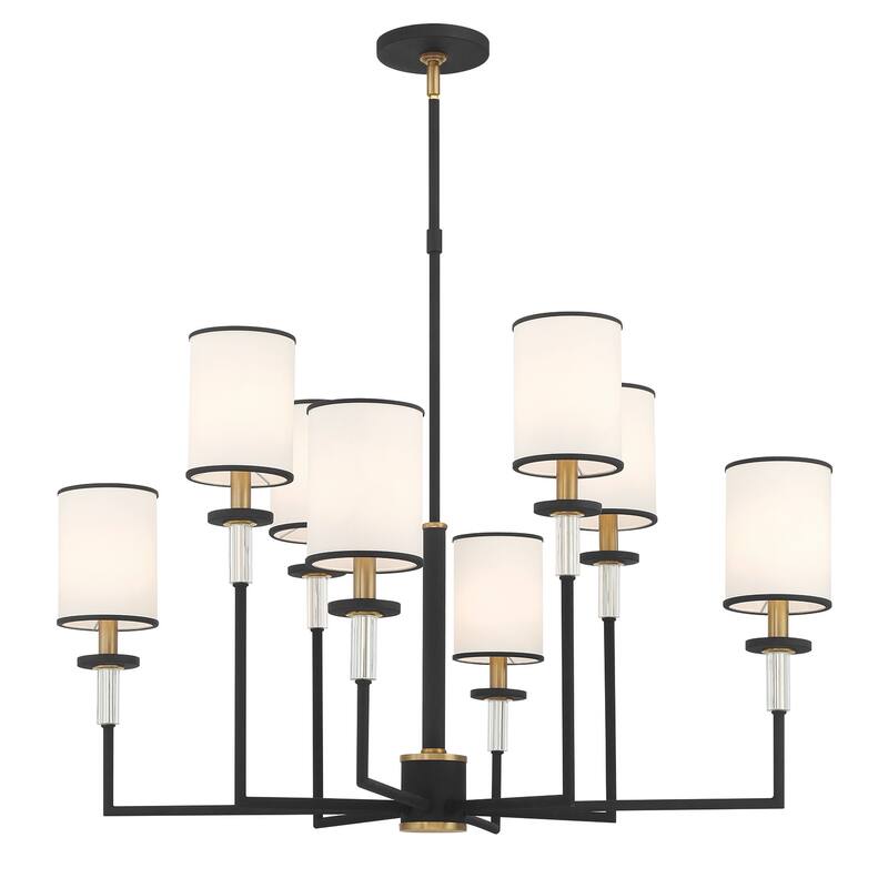 Crystorama Lighting Group HAT-478 Hatfield 8 Light 33" Wide Crystal