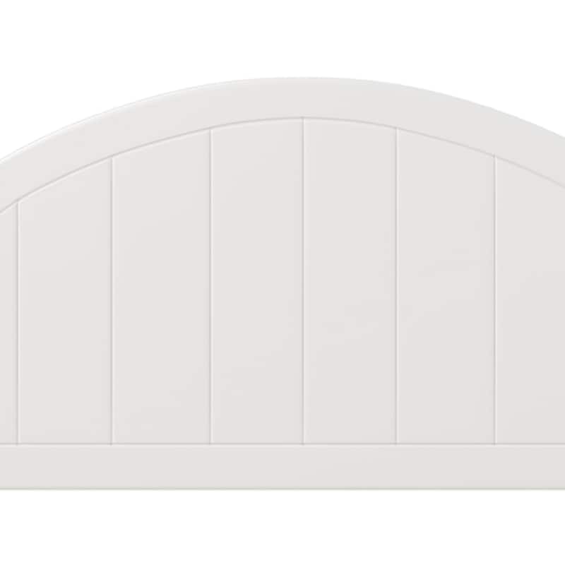 Traditional Concise Style White Solid Wood Platform Bed, No Need Box