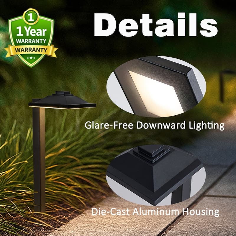 LED Low Voltage Landscape Path Light Bright Waterproof Outdoor Pathway Light for Walkway, Garden, Yard & Driveway (6 pack )