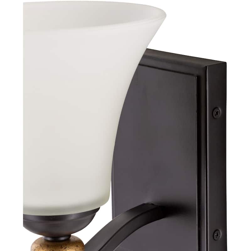 Artistic Weavers Monnie Traditional Frosted Glass Wall Sconce - 8"H x 6.125"W x 7.5"D
