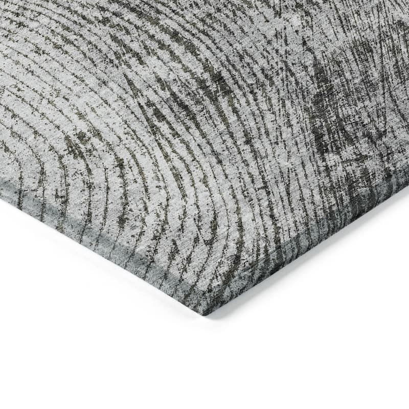 HomeRoots Abstract Transitional Rectangle Outdoor Rug