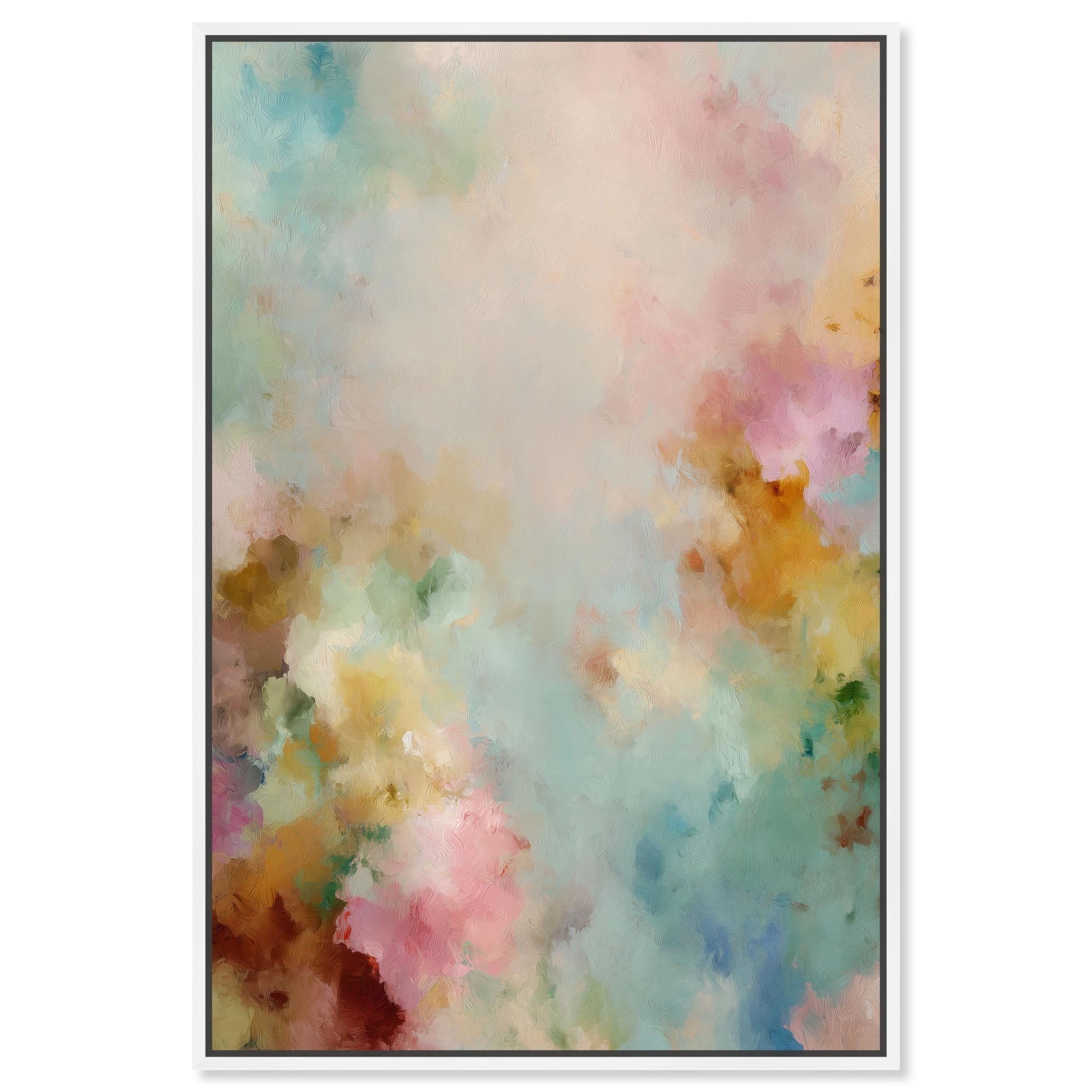 Soft Shades II Colorful Wall Decor Framed Canvas Print by Art Remedy