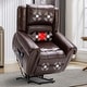 preview thumbnail 2 of 25, Breathable Rivet Power Lift Recliner Chair with Massage,Heat and USB Port Red Brown