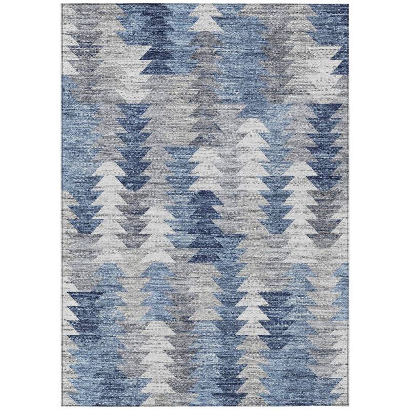 HomeRoots Geometric Transitional Rectangle Outdoor Rug