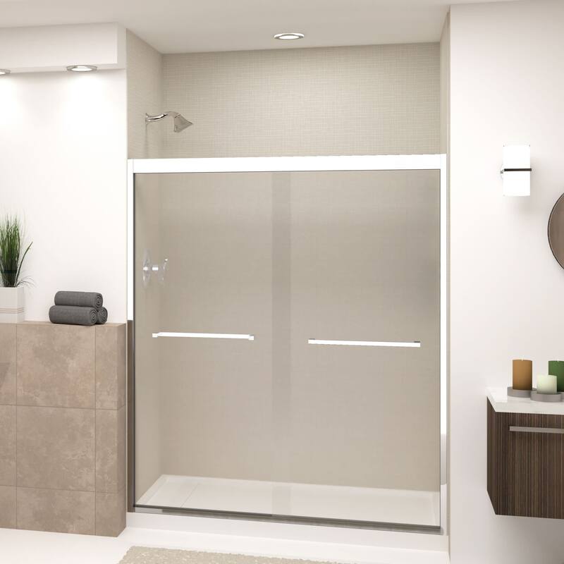 Transolid FBPT607008C-S 70" High x 59" Wide Bypass Frameless Shower
