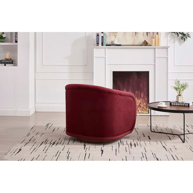 Comfy Pumpkin-Shaped Swivel Chair for Living Room,Bedroom,or Office