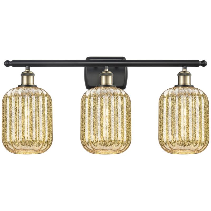 Innovations Lighting 516-3W-13-27 Preston Vanity Preston 3 Light 27" - Black Antique Brass / Mercury