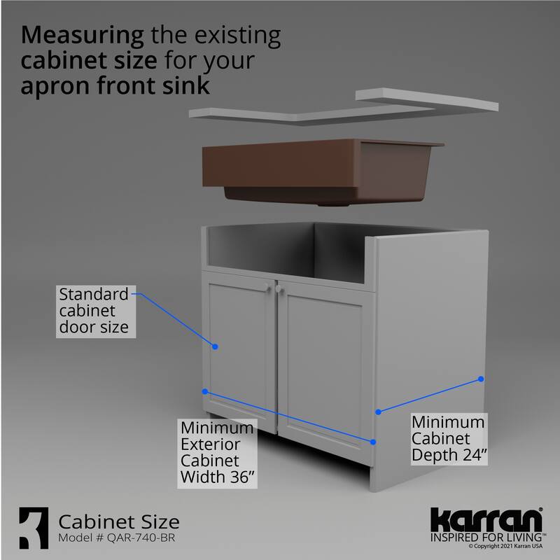 Karran Retrofit Apron Quartz Single Bowl Kitchen Sink