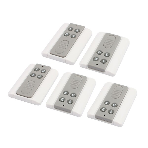5pcs 100 Meters 4 Keys Plastic Shell Battery Powered Remote Controller w Base