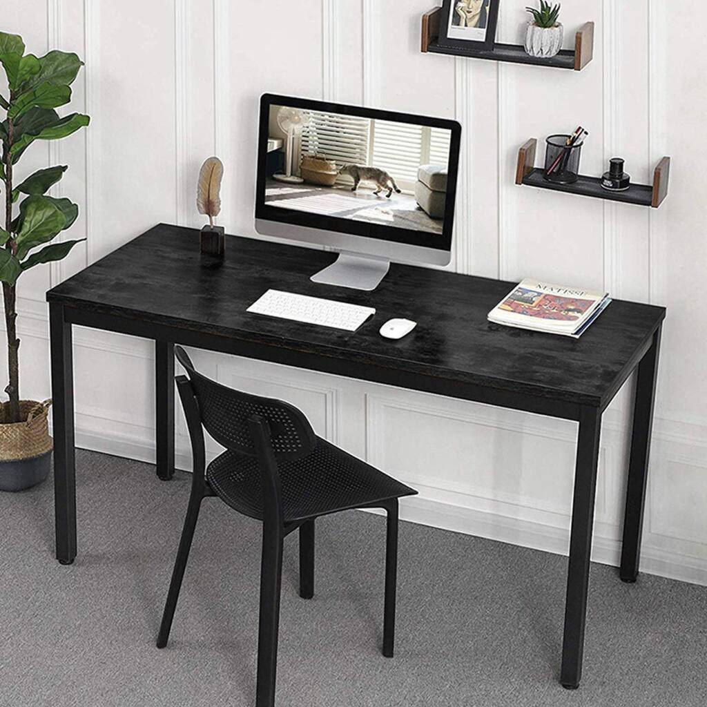 55 Inch Workstation Table Computer Desk Sturdy Frame Eco Friendly ...