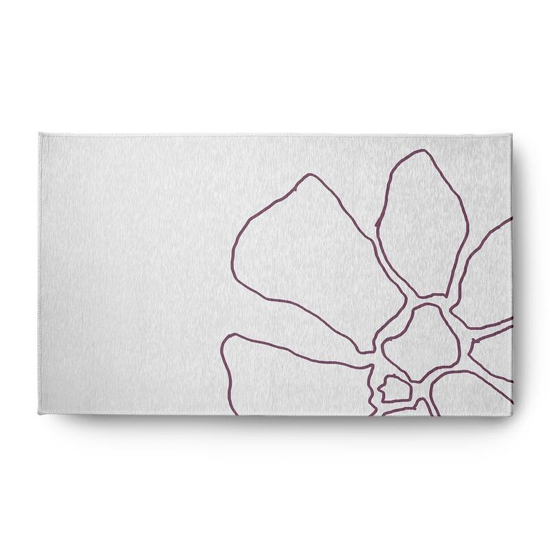 Petal Lines Spring Chenille Indoor/Outdoor Rug - Purple/White - 3' x 5'