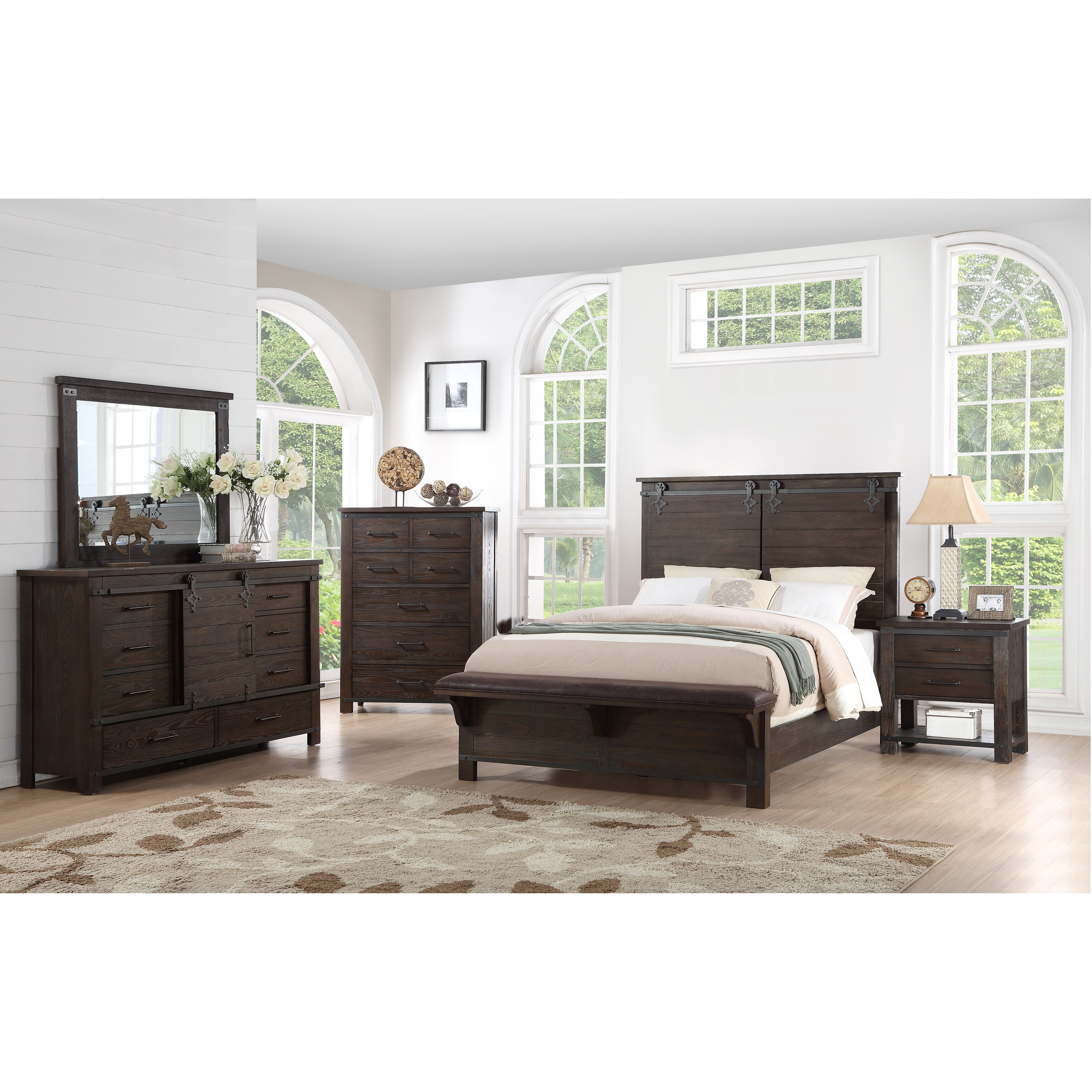 The Gray Barn Chanelle 5 Piece Modern Farmhouse Bedroom Queen Set Overstock 31702694