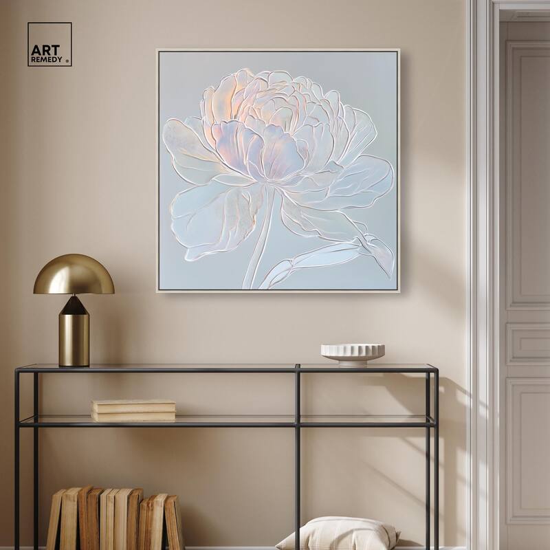 Embossed Flower II Canvas by Art Remedy