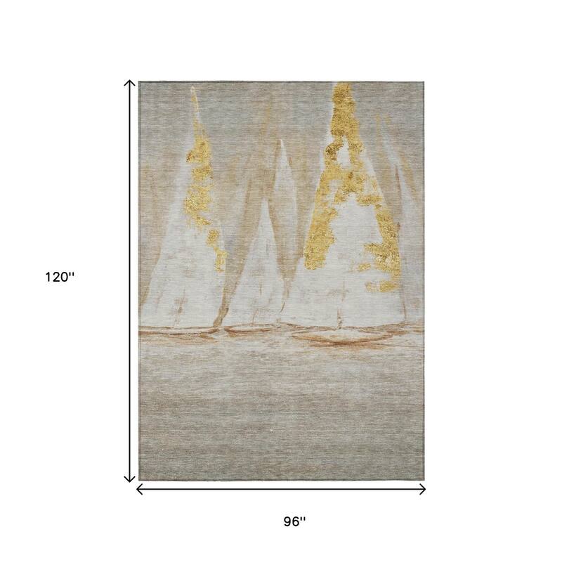 HomeRoots Nautical Transitional Rectangle Outdoor Rug