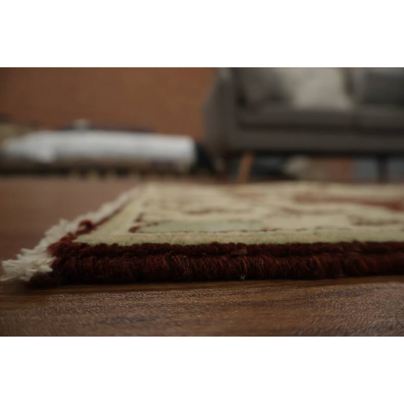 Hand Knotted Oriental 100% Wool Carpet Traditional All-Over Brown Peshawar Area Rug - 2' 11'' X 2' 0''