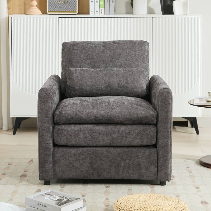 Upholstered Armchair Oversized Comfy Cloud Sofa Double Cushion Single Sofa Plush Cushion Armchair for Living Room