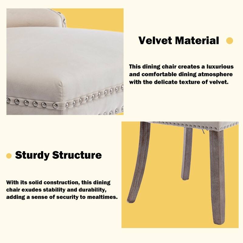 Upholstered Wing Back Dining Chair (Set of 6)
