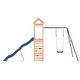 preview thumbnail 6 of 18, vidaXL Swing Set Outdoor Backyard Wooden Playground Equipment for Kids Age 3-8