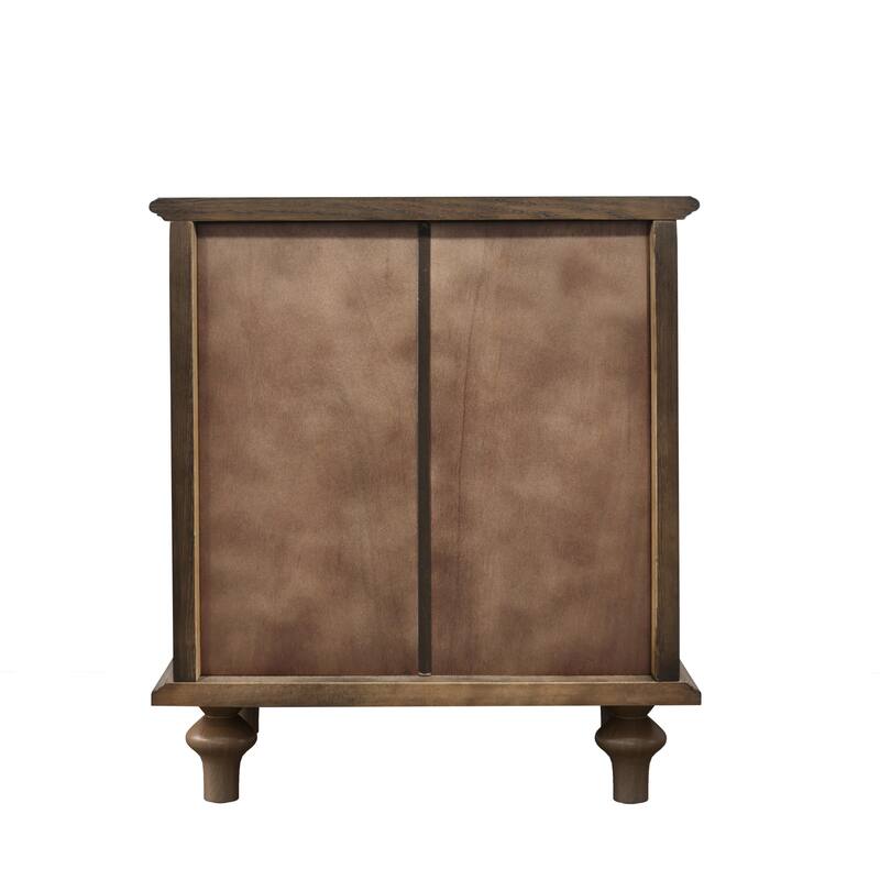 Nightstands with 4 Drawer,Wood Storage End Table with Hidden Pull-Out Shelf, with 4 Solid Wood Feet and Metal Handle