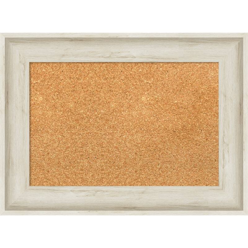 Regal Birch Cream Framed Cork Bulletin Memo Board - 23-Inch x 17-Inch