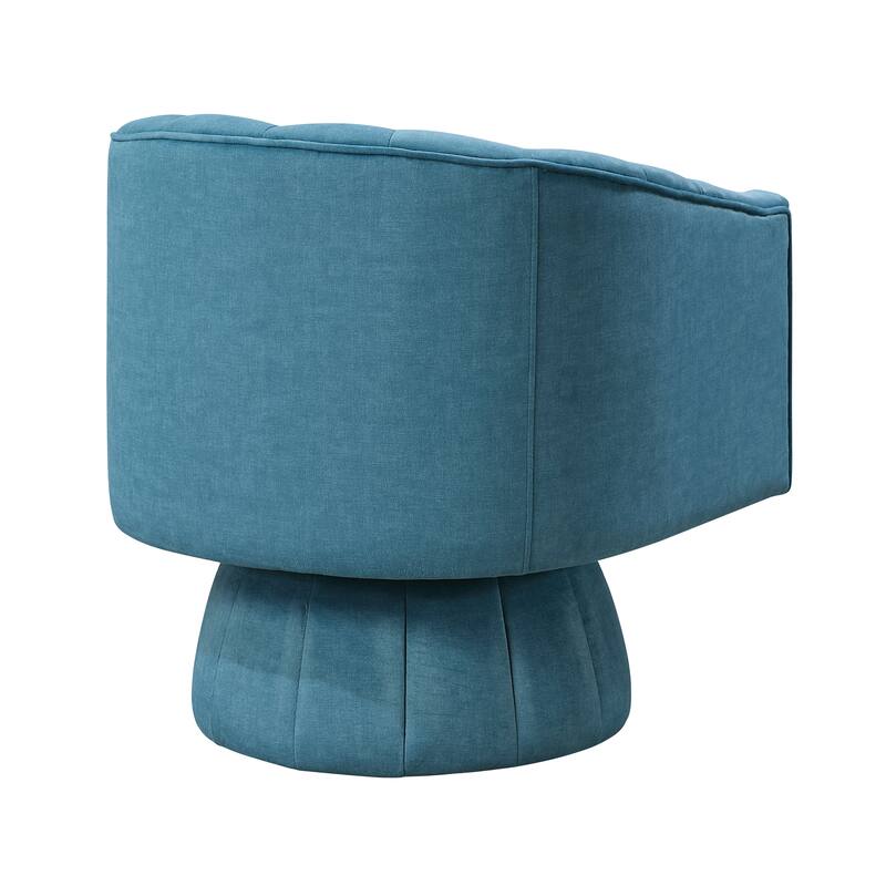 Briar 27.5" Velvet Swivel Chair - 360-Degree Metal Swivel Base