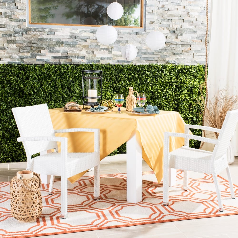 SAFAVIEH Outdoor Nautica Arm Chair (Set of 2) - 22W x 34D x 23H