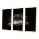 preview thumbnail 13 of 12, Designart "Sexy Golden Metallized Female Lips I" Modern Framed Canvas Wall Art Set of 3 - 4 Colors of Frames