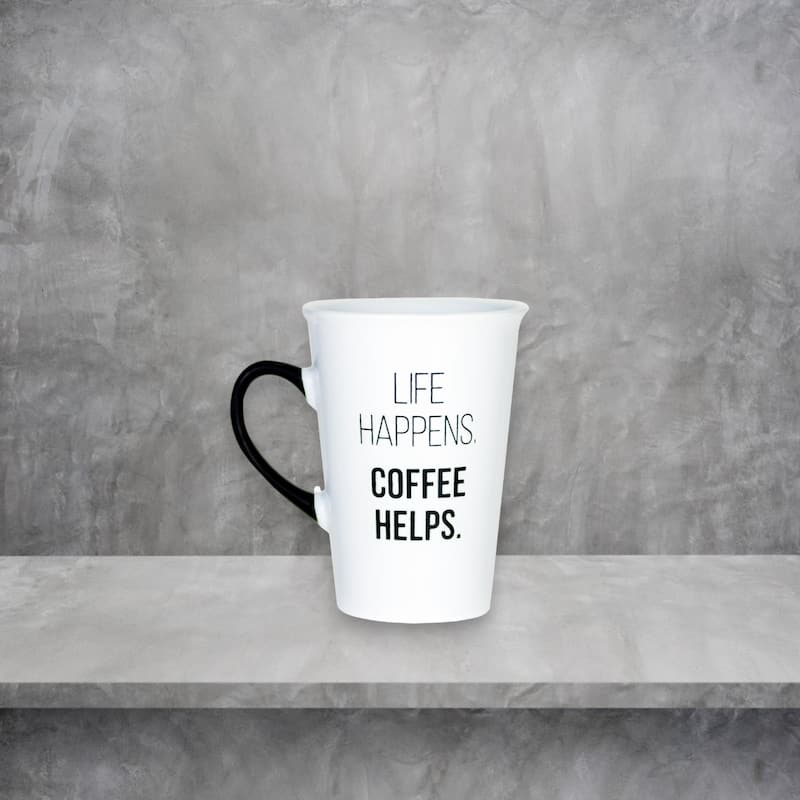 Amici Home Life Happens Coffee Helps Mug 20 Oz - 5 inch